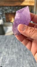 Load image into Gallery viewer, Stunning Amethyst Double Terminated (DT) with multiple rainbows weighing 2.9 ounces (84 g) 3 inches long (8 mm)
