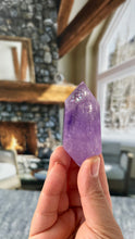 Load image into Gallery viewer, Stunning Amethyst Double Terminated (DT) with multiple rainbows weighing 2.9 ounces (84 g) 3 inches long (8 mm)
