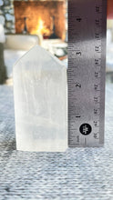 Load image into Gallery viewer, Beautiful Optical Calcite Tower with rainbow 3 3/8 inches weighs 8.6 ounces
