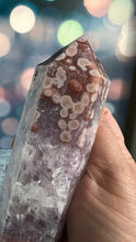 Load image into Gallery viewer, Incredible AAA+ Amethyst and Pink Flower Agate Tower 5 inches tall and weighs 14.5 ounces (AFA-1)
