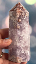 Load image into Gallery viewer, Incredible AAA+ Amethyst and Pink Flower Agate Tower 5 inches tall and weighs 14.5 ounces (AFA-1)
