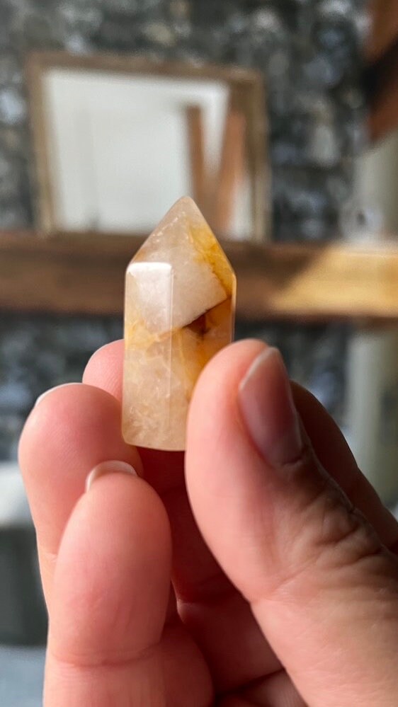 MINI Golden Healer Quartz points, small Quartz points with Iron Oxide inclusions