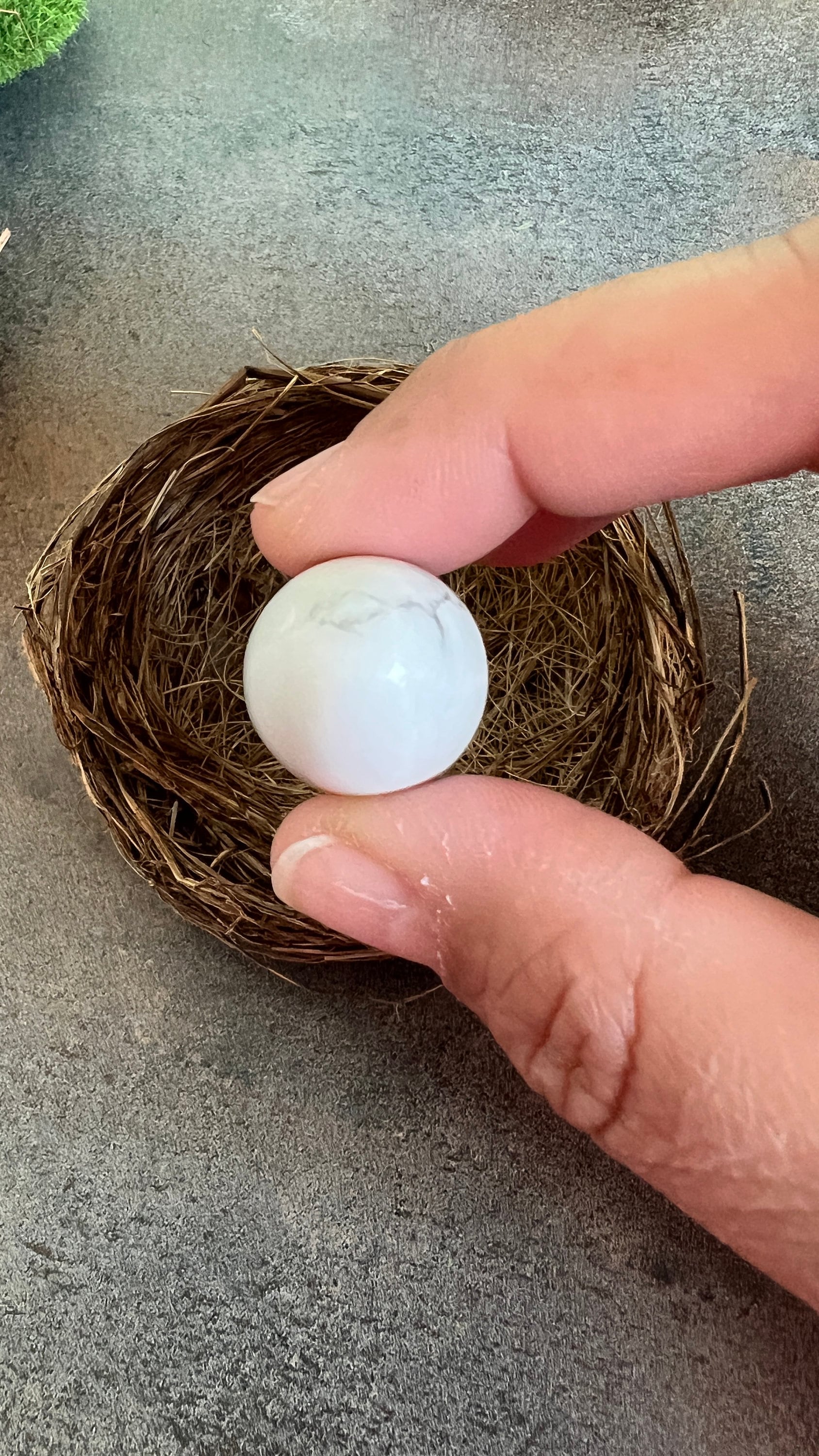 Mini Crystal Egg Carving in Howlite. Gorgeous natural decorative eggs, Random Pull from general stock