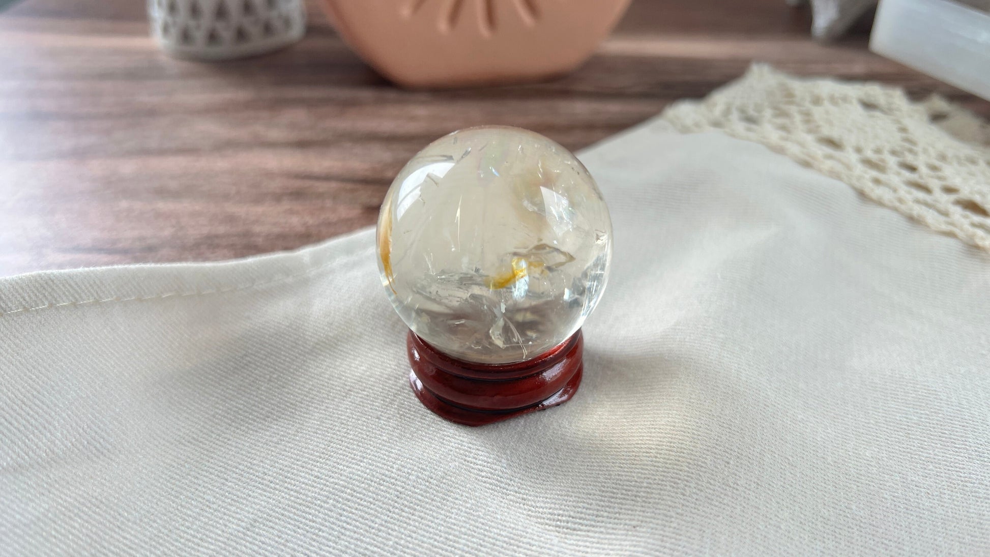Gorgeous Natural Citrine Sphere, 2.2 oz Perfect for gift giving or for your home, office, or altar decor.