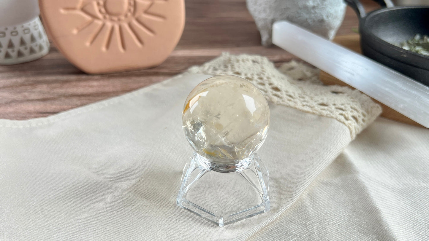 Gorgeous Natural Citrine Sphere, 2.2 oz Perfect for gift giving or for your home, office, or altar decor.