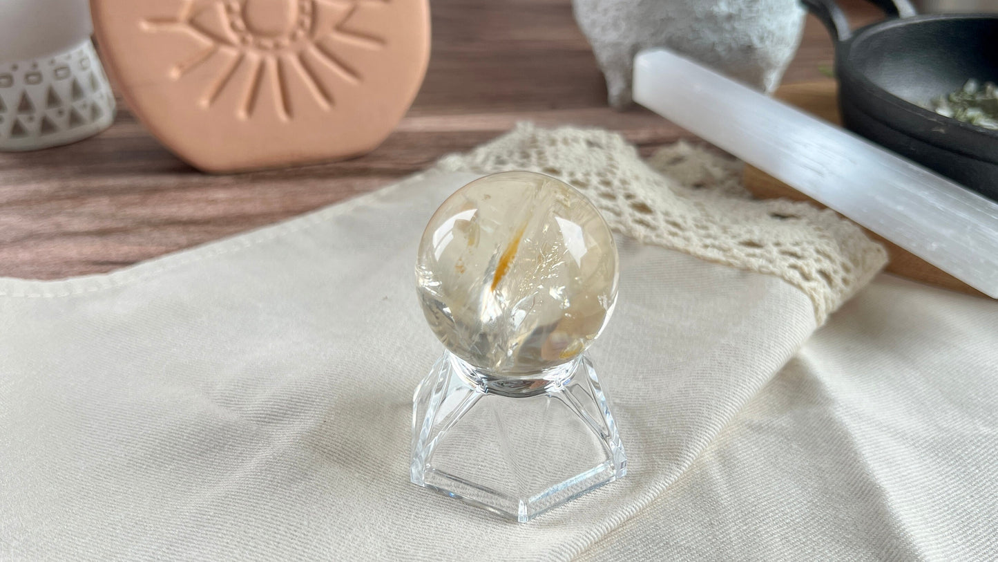 Gorgeous Natural Citrine Sphere, 2.2 oz Perfect for gift giving or for your home, office, or altar decor.