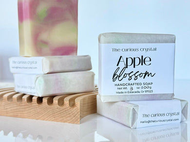 Handmade Soap Bar scented with our Apple Blossom blend. Cold Process, Gentle and Cruelty Free Ingredients, Phthalate & paraben free scent