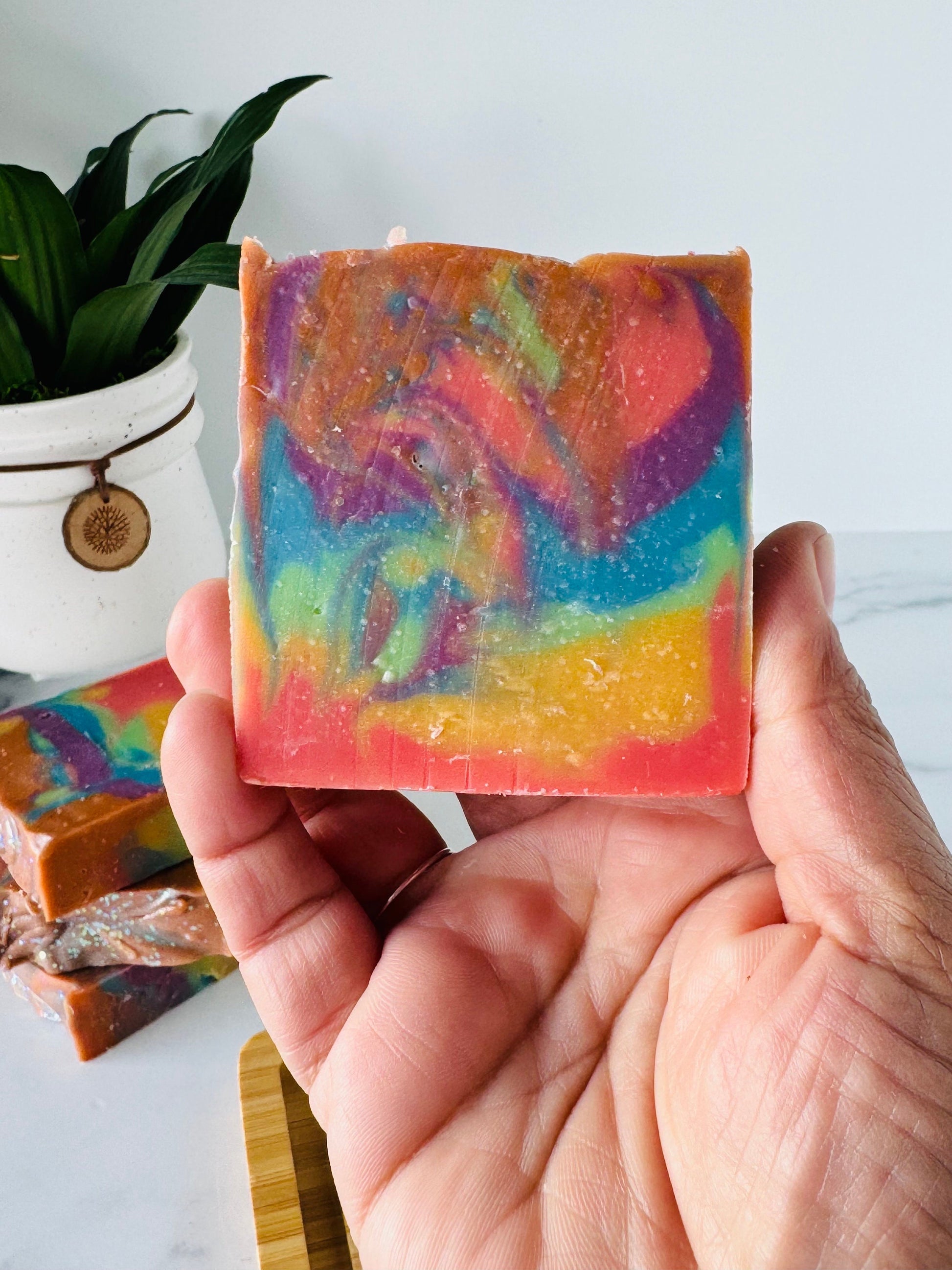 Handmade cold process Soap bars, Vegan and Cruelty Free Ingredients, Gentle on Skin, Phthalate & paraben free scent - retro summer
