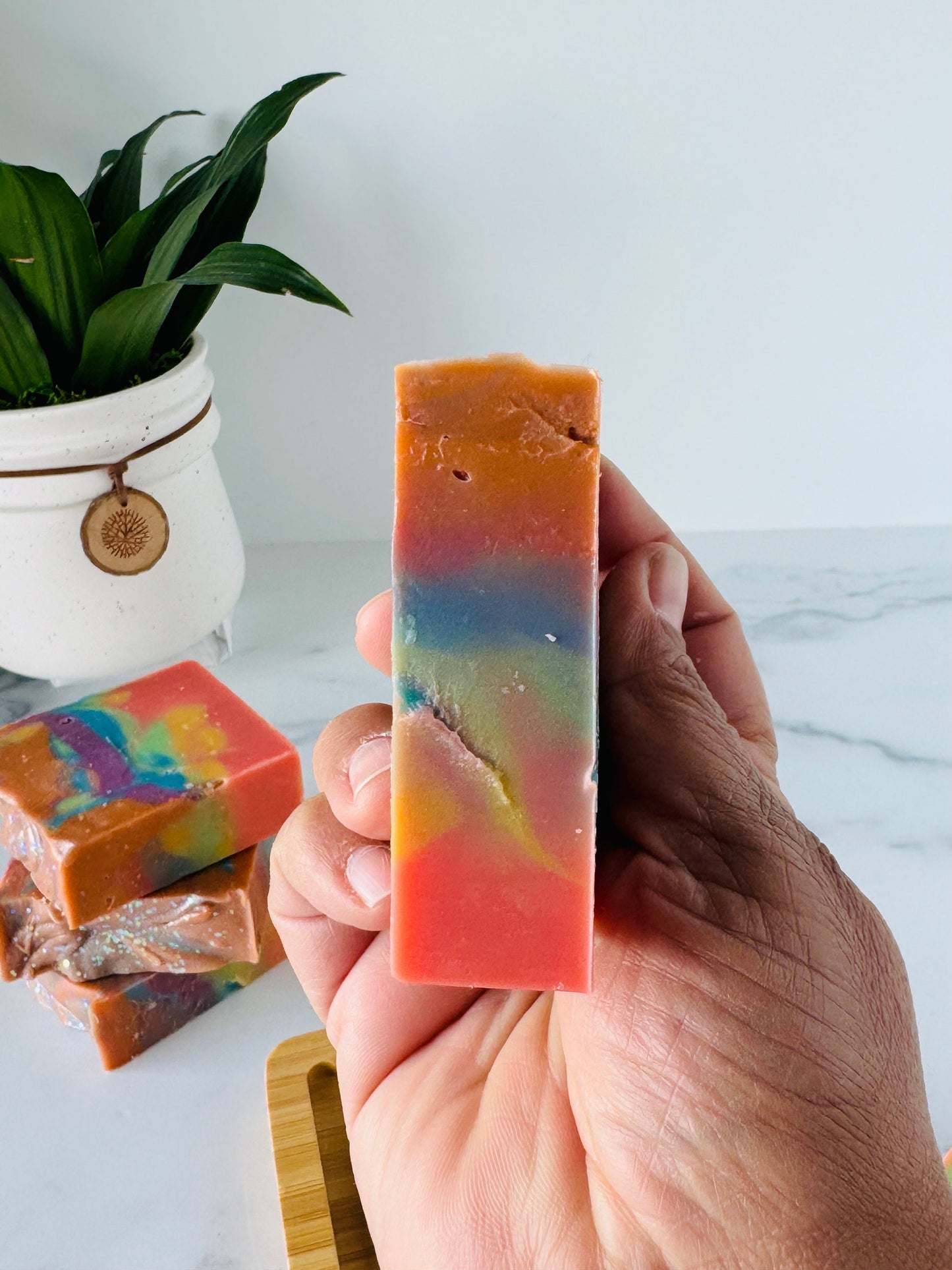 Handmade cold process Soap bars, Vegan and Cruelty Free Ingredients, Gentle on Skin, Phthalate & paraben free scent - retro summer