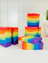 Load image into Gallery viewer, PRIDE SOAP - Handcrafted, Cold Process, Vegan and palm free, Phthalate and Paraben free. Celebrate Pride Month!
