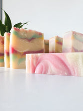 Load image into Gallery viewer, Handmade Cold Process Soap, Scented Artisan Soap, Birthday Gifts, Bridesmaid Gifts, Vegan, Palm Free Scent: Watermelon Sugar (WATSUG)
