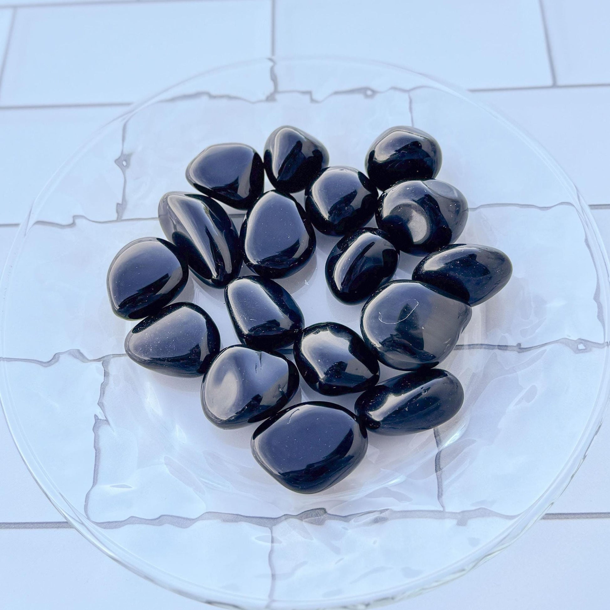 Natural Black Obsidian Tumbled Crystal Gemstone. Pocket Stones, Polished Chakra Stones, Random Pull from our general supply
