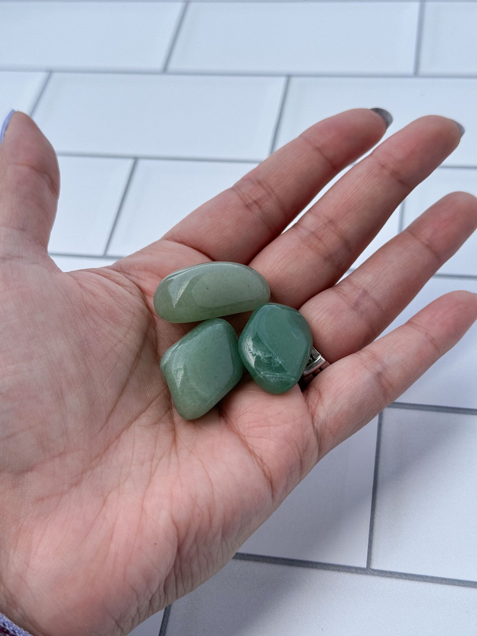 Green Aventurine Tumbled Crystal Gemstone, Green Home Decor Semi Precious Stones, Randomly selected from our general supply