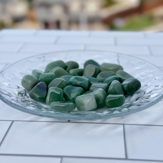 Green Aventurine Tumbled Crystal Gemstone, Green Home Decor Semi Precious Stones, Randomly selected from our general supply
