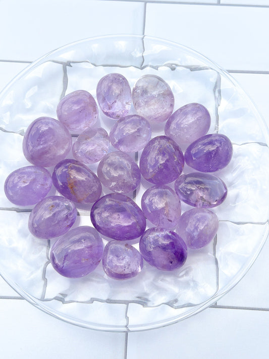 Stunning Amethyst Tumbles Handpicked Polished Stones, Gorgeous color, Unique Natural Home and Office Decor, Pocket talisman