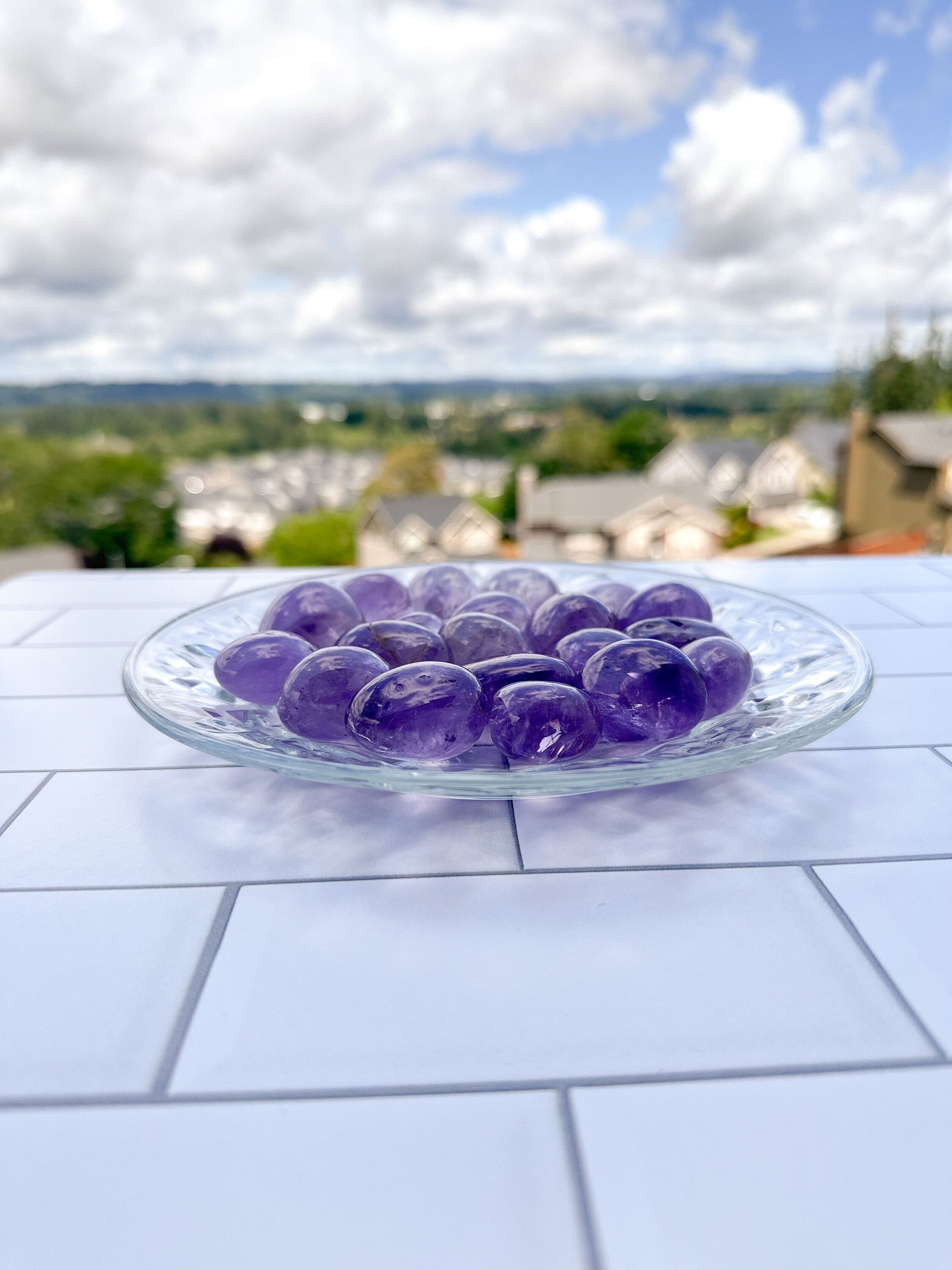 Stunning Amethyst Tumbles Handpicked Polished Stones, Gorgeous color, Unique Natural Home and Office Decor, Pocket talisman