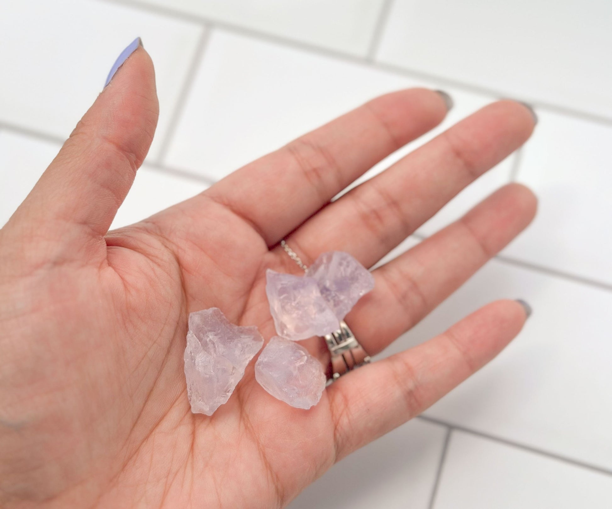 Genuine Lavender Moon Quartz Raw Pieces, Unique Rare Crystal from Brazil, Gorgeous Purple Color,