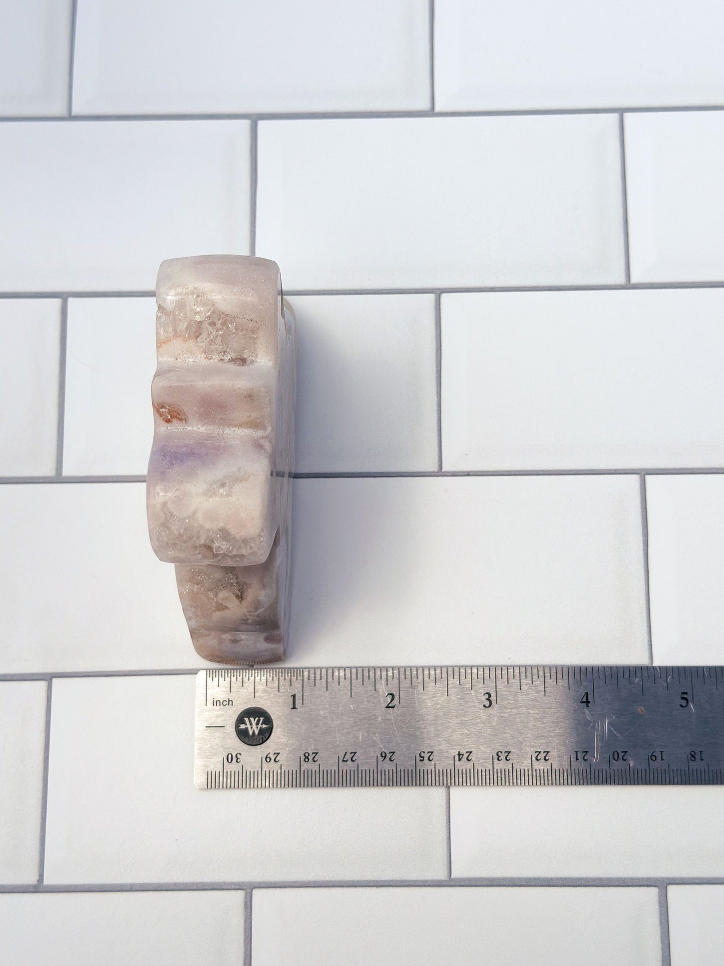 Pink Amethyst Butterfly Beautifully hand carved. 4 inches wide and weighs 12.5 ounces