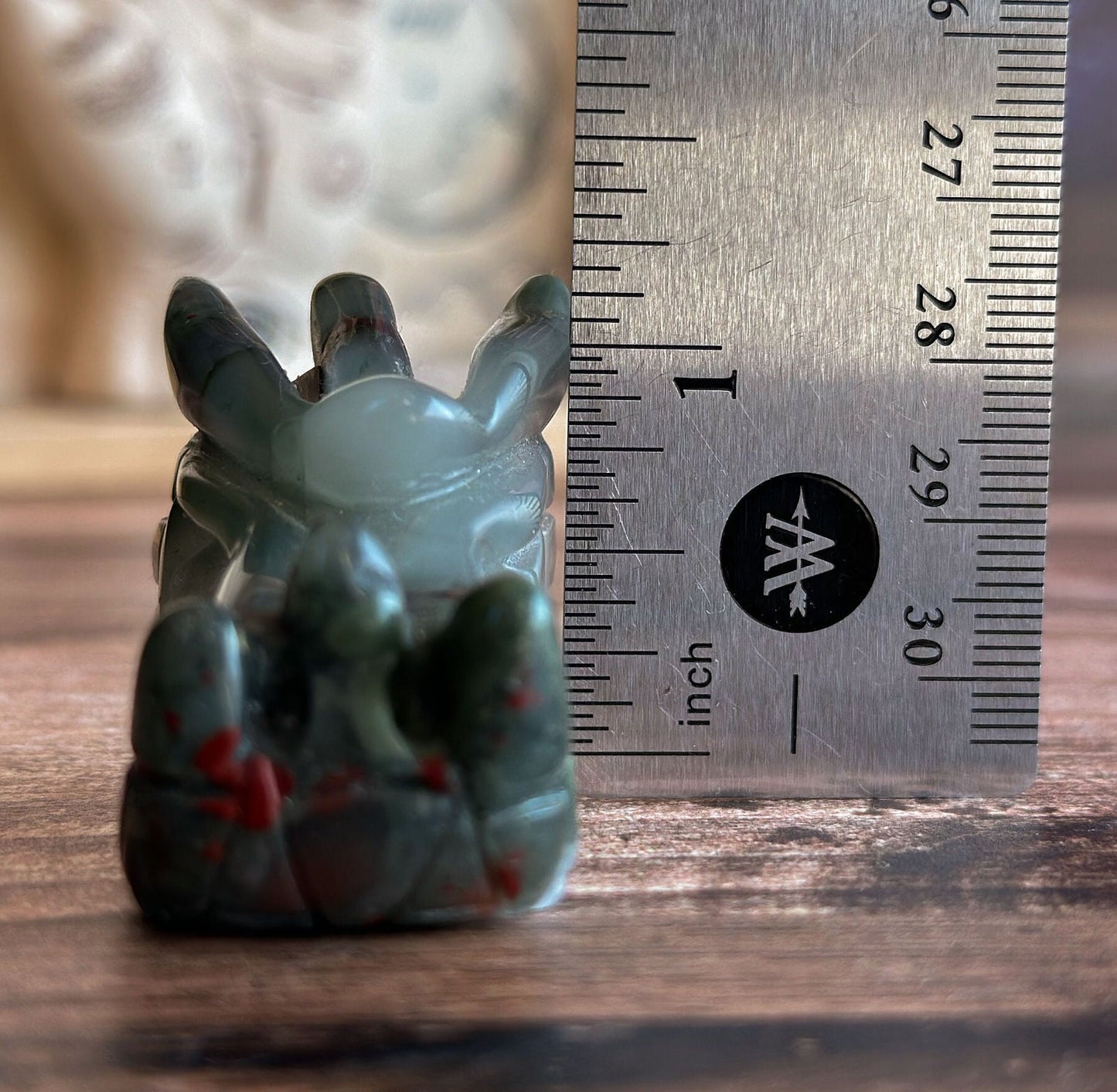 Gorgeous Bloodstone Dragon Head Carving | Handcrafted Gemstone Dragon | Mystical Fantasy Decor (Drag01)