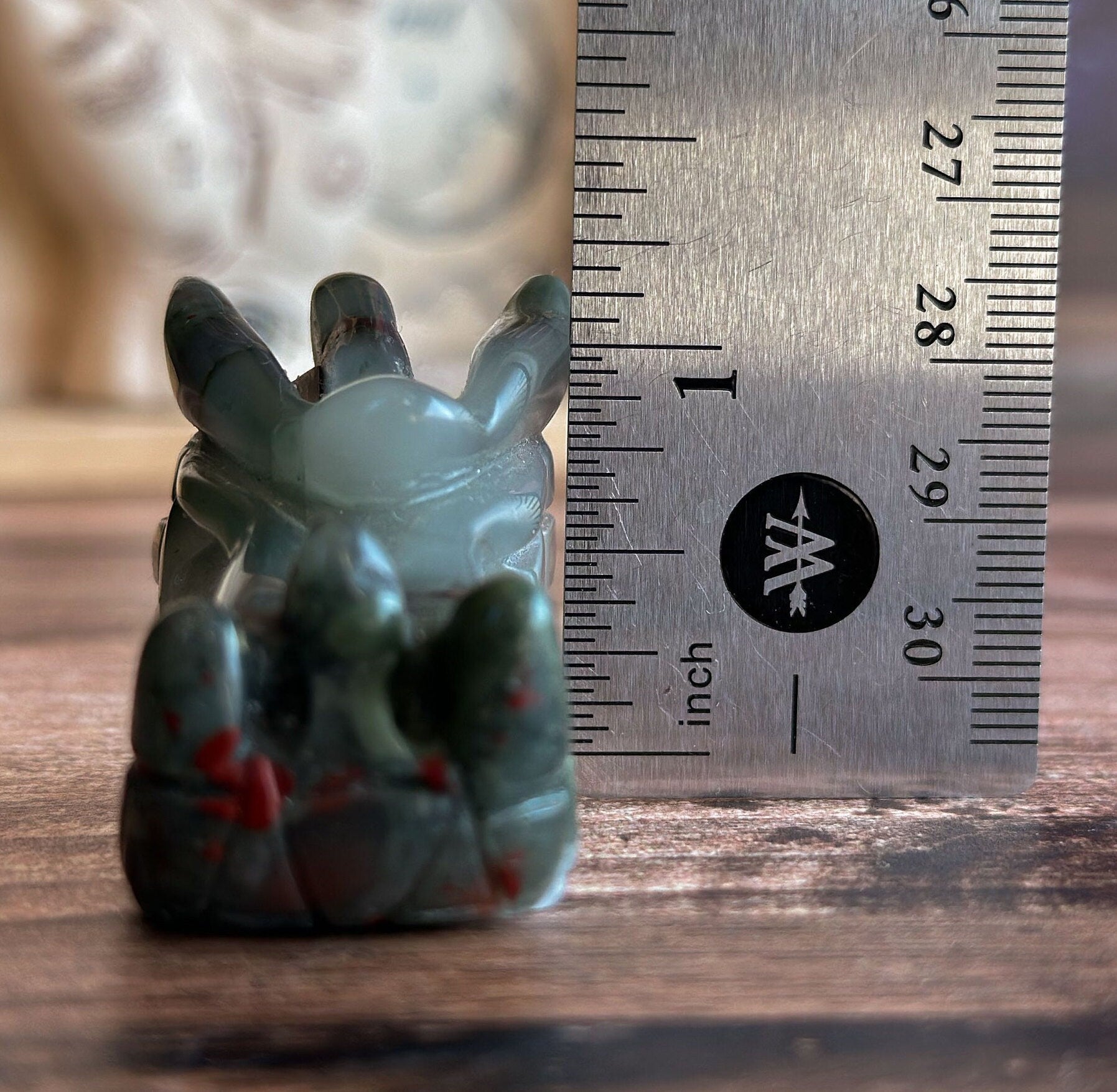 Gorgeous Bloodstone Dragon Head Carving | Handcrafted Gemstone Dragon | Mystical Fantasy Decor (Drag01)