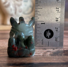 Load image into Gallery viewer, Gorgeous Bloodstone Dragon Head Carving | Handcrafted Gemstone Dragon | Mystical Fantasy Decor (Drag01)
