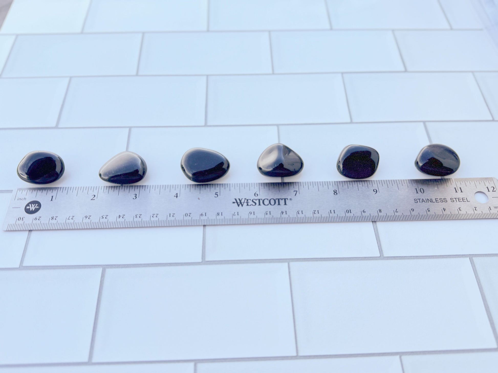 Natural Black Obsidian Tumbled Crystal Gemstone. Pocket Stones, Polished Chakra Stones, Random Pull from our general supply