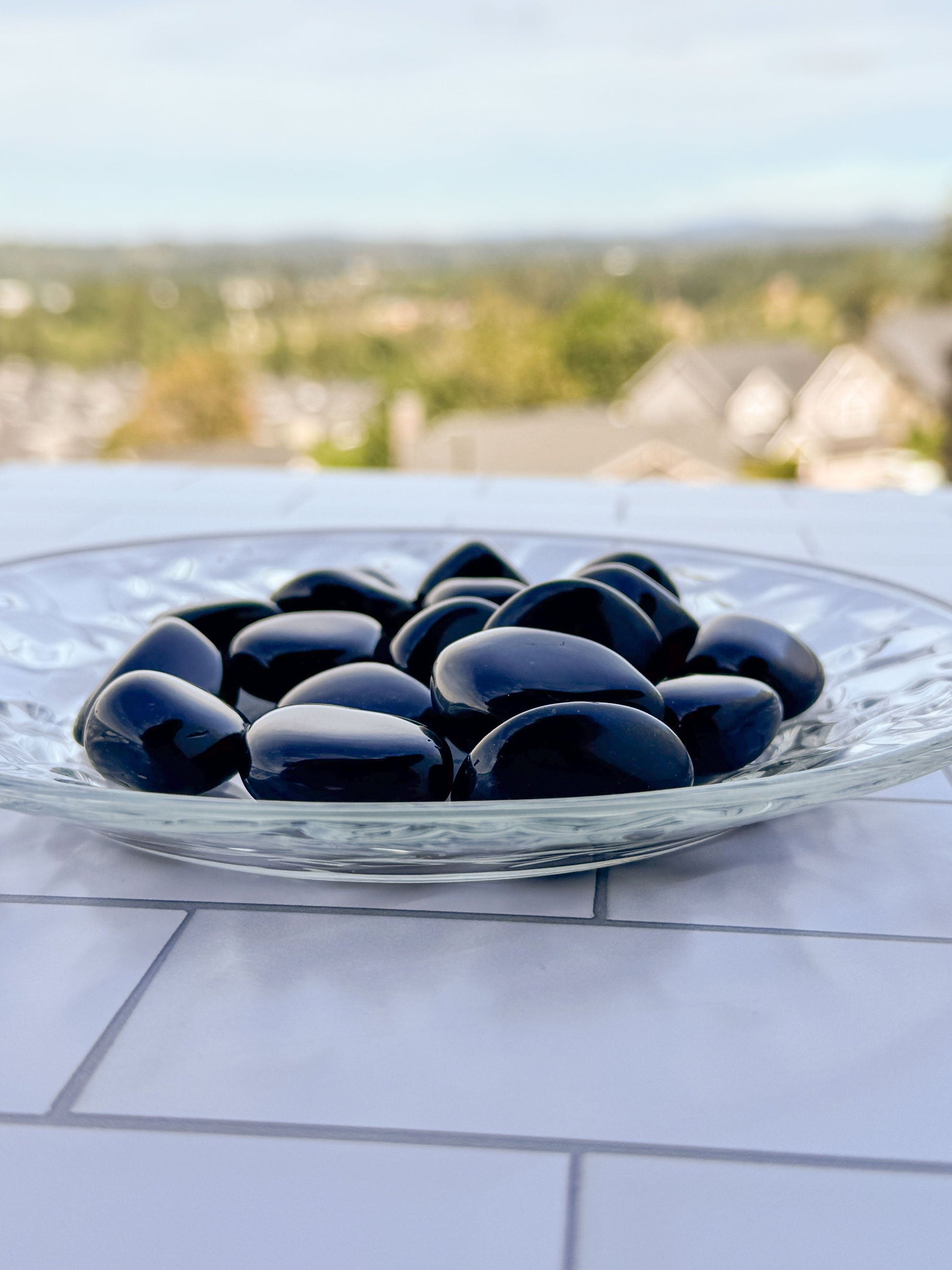 Natural Black Obsidian Tumbled Crystal Gemstone. Pocket Stones, Polished Chakra Stones, Random Pull from our general supply