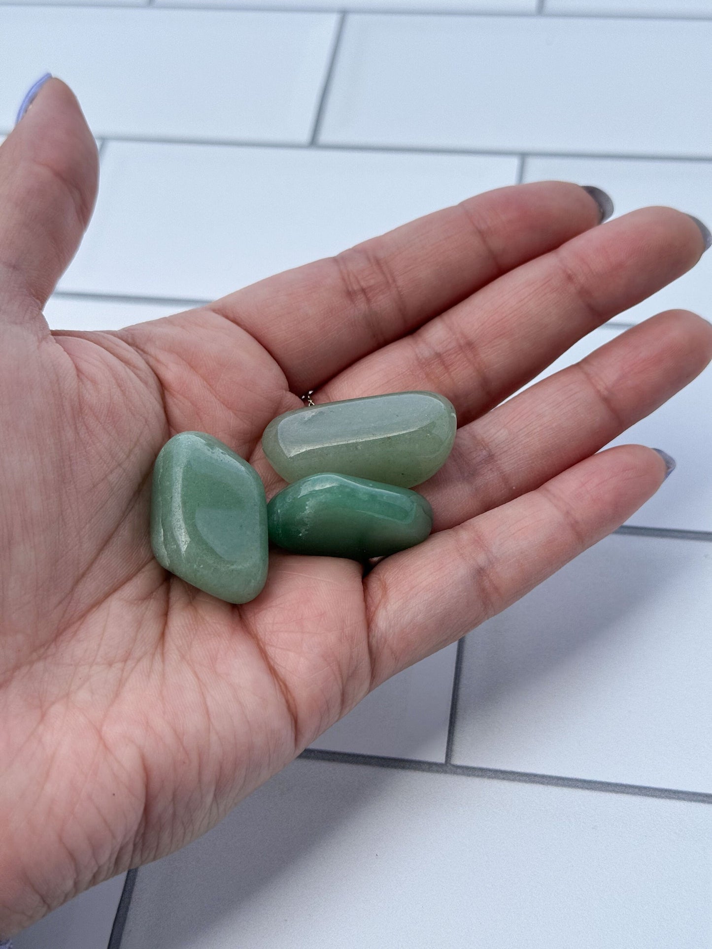 Green Aventurine Tumbled Crystal Gemstone, Green Home Decor Semi Precious Stones, Randomly selected from our general supply