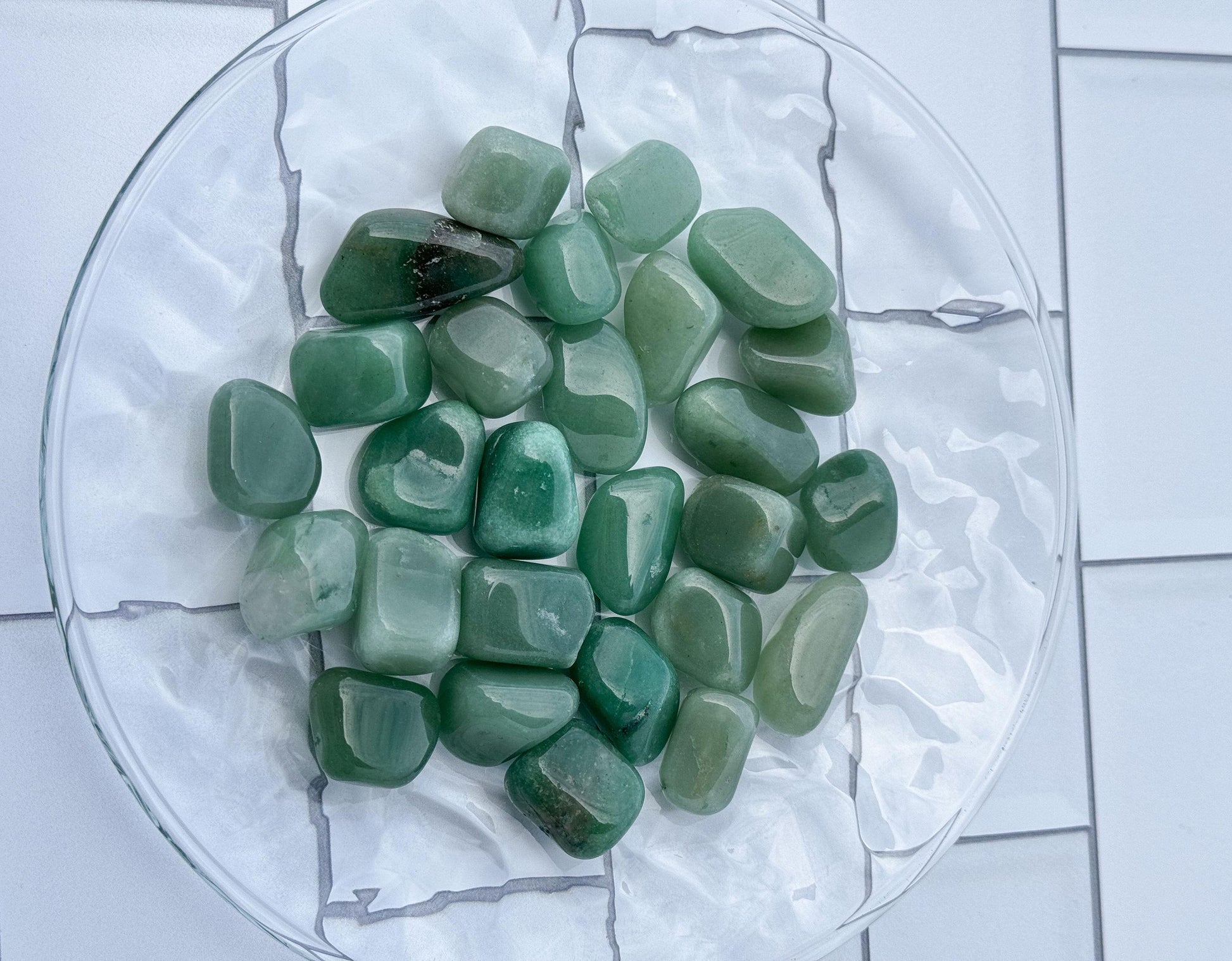 Green Aventurine Tumbled Crystal Gemstone, Green Home Decor Semi Precious Stones, Randomly selected from our general supply