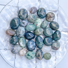 Load image into Gallery viewer, Tumbled Moss Agate Gemstones, Randomly Selected Polished Stones, Decorative Crystal for home or office, Pocket Crystal
