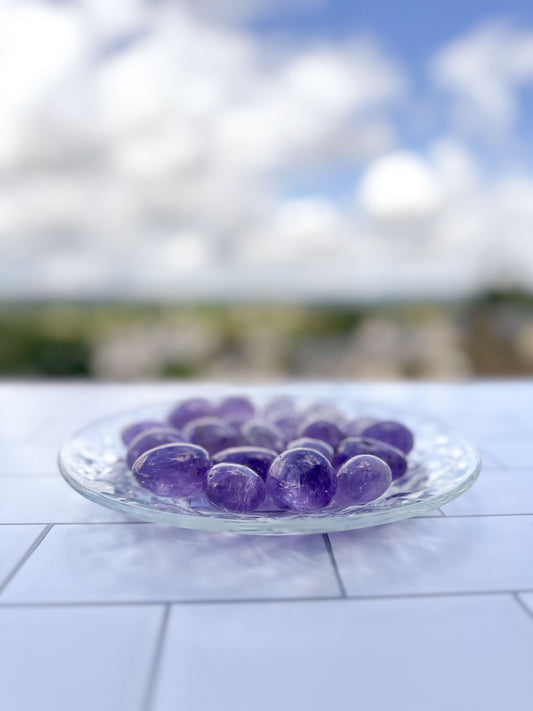 Stunning Amethyst Tumbles Handpicked Polished Stones, Gorgeous color, Unique Natural Home and Office Decor, Pocket talisman