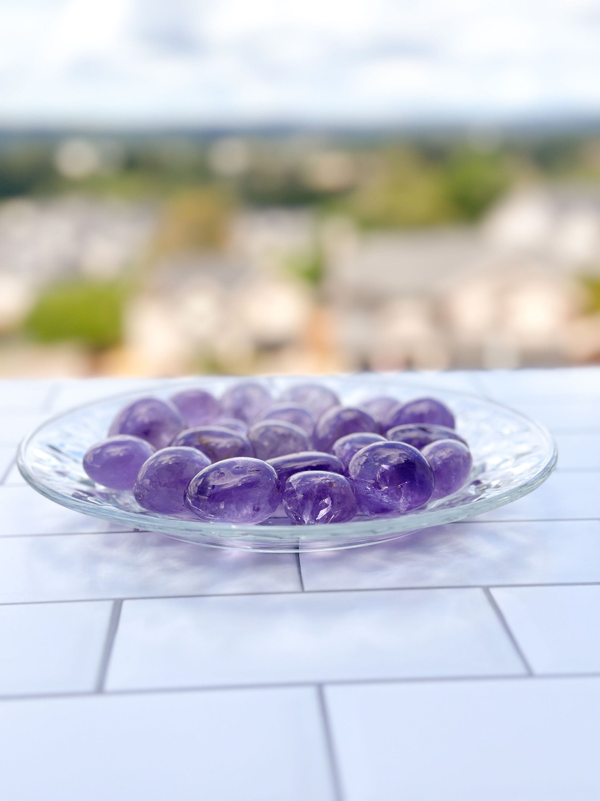 Stunning Amethyst Tumbles Handpicked Polished Stones, Gorgeous color, Unique Natural Home and Office Decor, Pocket talisman