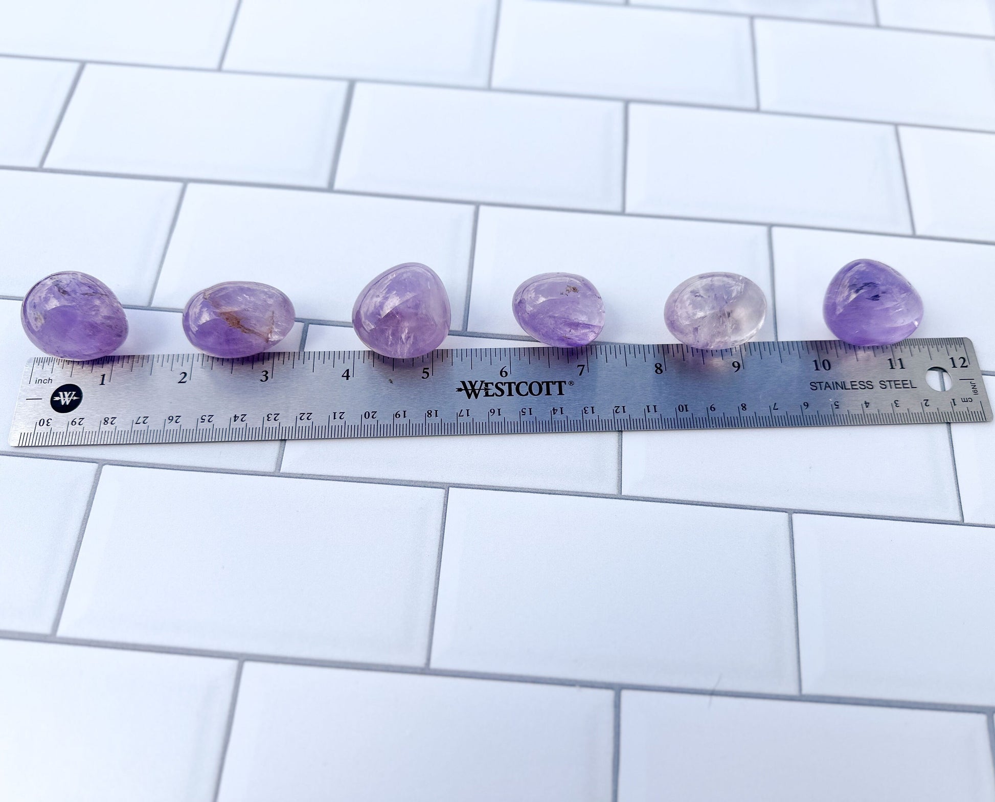 Stunning Amethyst Tumbles Handpicked Polished Stones, Gorgeous color, Unique Natural Home and Office Decor, Pocket talisman