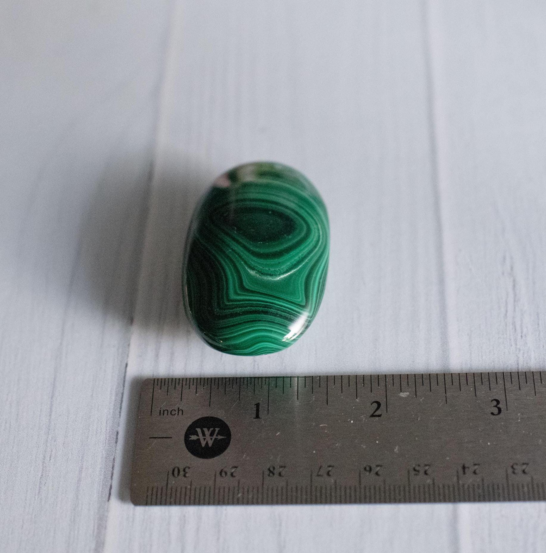 Authentic Malachite Palm Stone | Stunning Green Gemstone | Unique Crystal with Incredible Pattern (SKU-M39)
