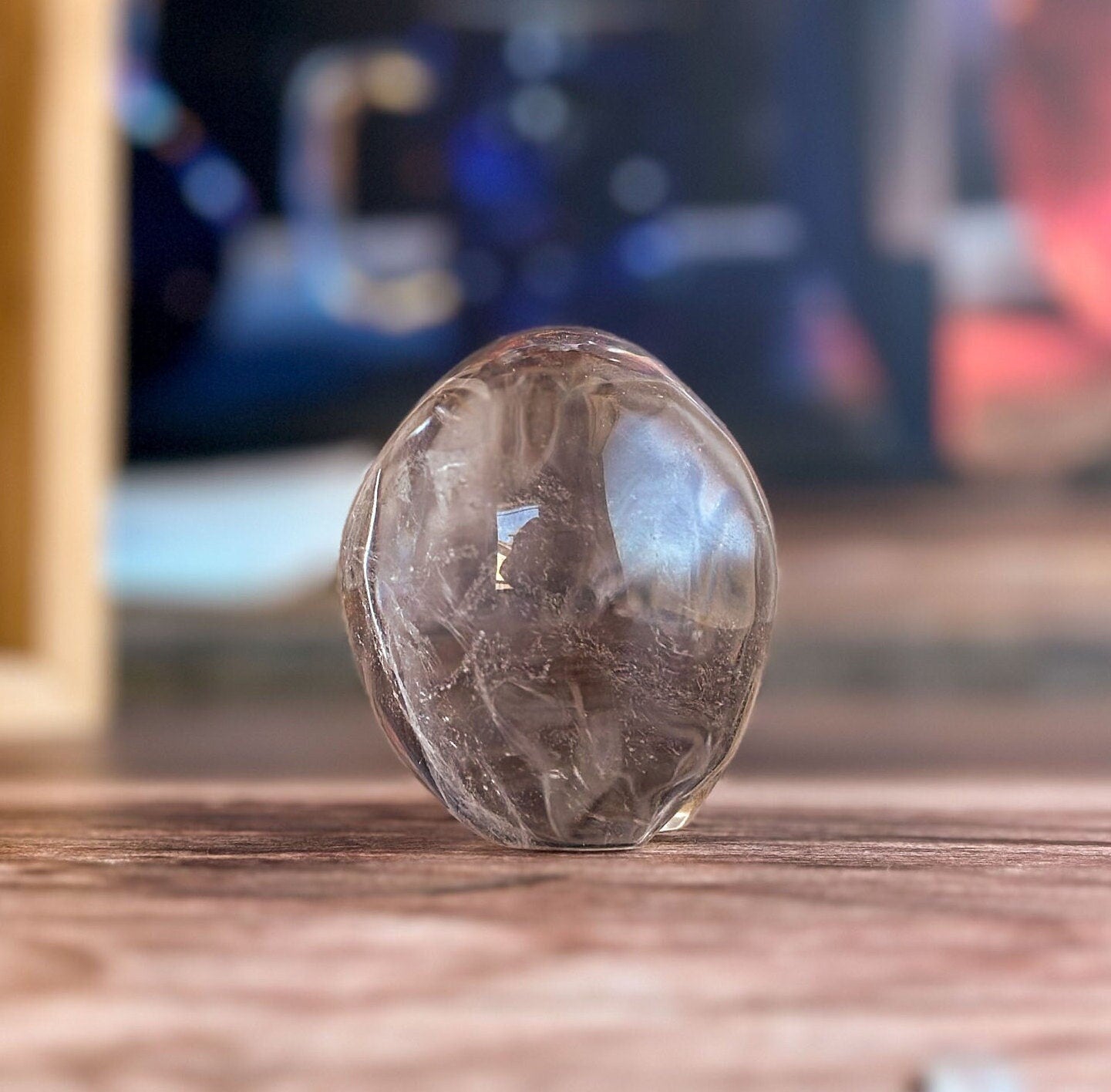 Gorgeous Smoky Quartz Skull with incredible clarity. Authentic Gemstone Crystal Skull, Halloween Decor