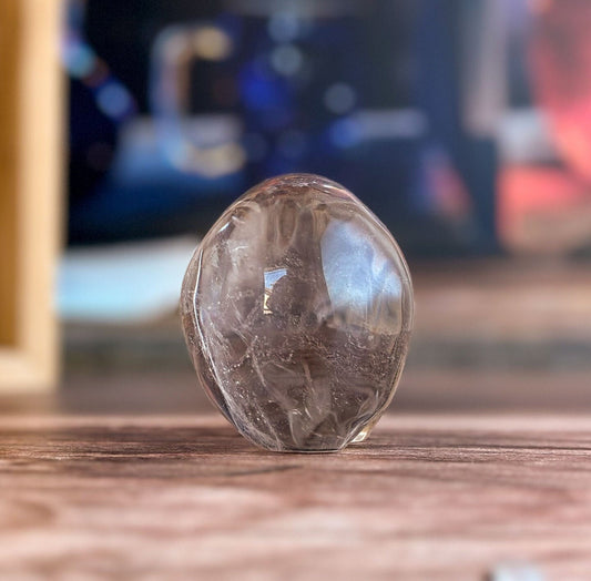 Gorgeous Smoky Quartz Skull with incredible clarity. Authentic Gemstone Crystal Skull, Halloween Decor