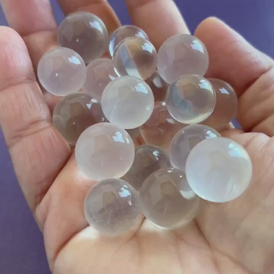 Gorgeous Moon Quartz (aka Girasol Quartz and Girasol Opal) mini spheres Approx 18-20mm (0.7 inches)