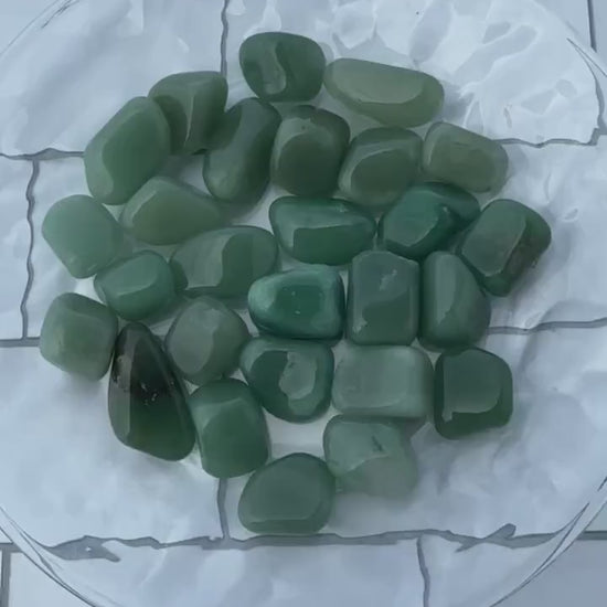 Green Aventurine Tumbled Crystal Gemstone, Green Home Decor Semi Precious Stones, Randomly selected from our general supply