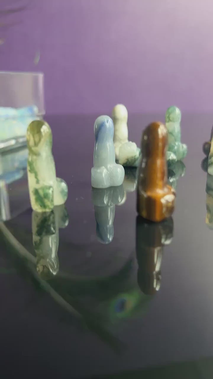 Crystal Phallic Symbol, Crystal Penis Carving, Crystal Male Part Carving