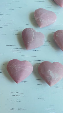 1 (one) Gorgeous Australian  Pink Opal Heart Carvings, approx 2 inches wide. Intuitively chosen.