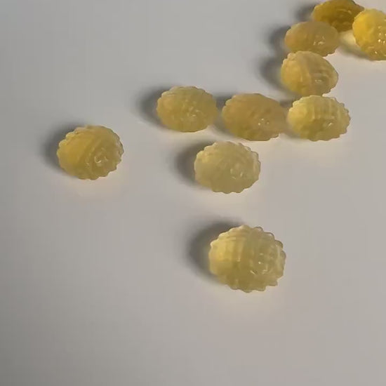 1 (one) Charming yellow fluorite Sun, 1/2 inch crystal, hand carved crystal, Teeny tiny crystal carving, no, seriously, it's small.