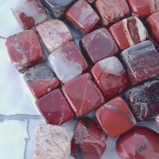 Tumbled Red Jasper Gemstones, Intuitively Chosen Red Jasper Crystal polished Chakra stones