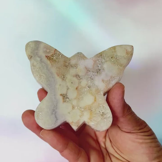 Pink Amethyst Butterfly Beautifully hand carved. 4 inches wide and weighs 12.5 ounces