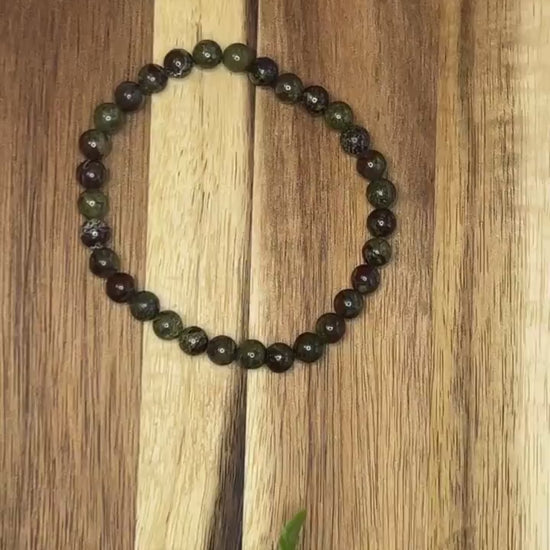 Dragon's Blood Stone Stretch Bracelet - Handmade Beaded stretch Jewelry for Stylish Comfort bead size approx 4mm