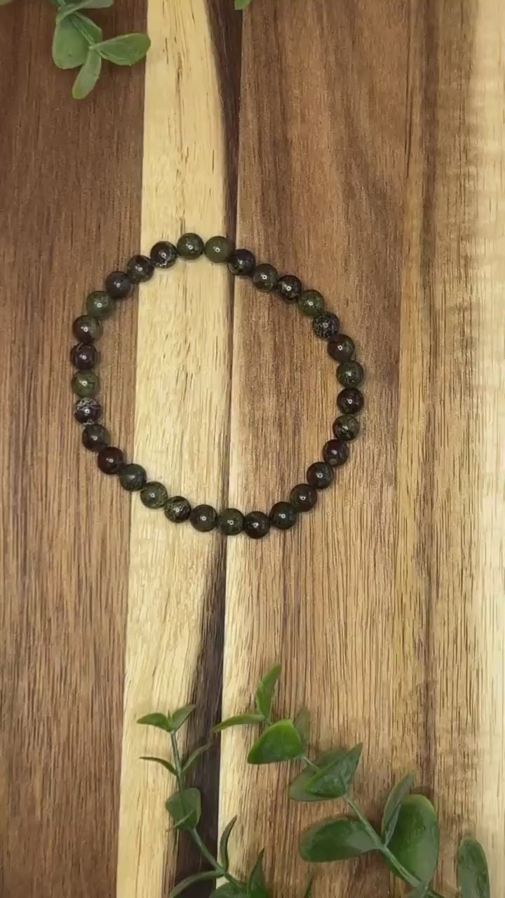Dragon's Blood Stone Stretch Bracelet - Handmade Beaded stretch Jewelry for Stylish Comfort bead size approx 4mm