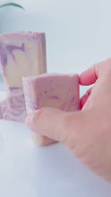 Load and play video in Gallery viewer, Handmade cold process Soap, Vegan and Cruelty Free, Gentle on Skin, Phthalate &amp; paraben free scented with Grapefruit Mint
