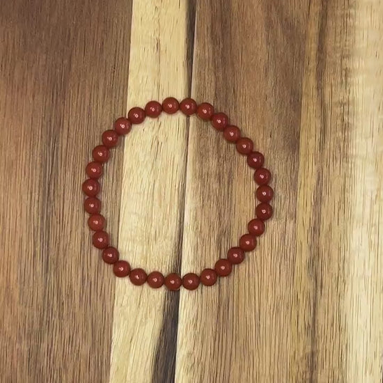 Red Jasper Stretch Bracelet - Handmade Beaded stretch Jewelry for Stylish Comfort