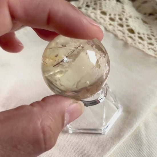 Gorgeous Natural Citrine Sphere, 2.2 oz Perfect for gift giving or for your home, office, or altar decor.