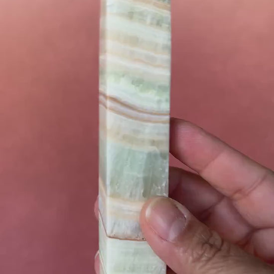 Pistachio Calcite healing crystals and stones