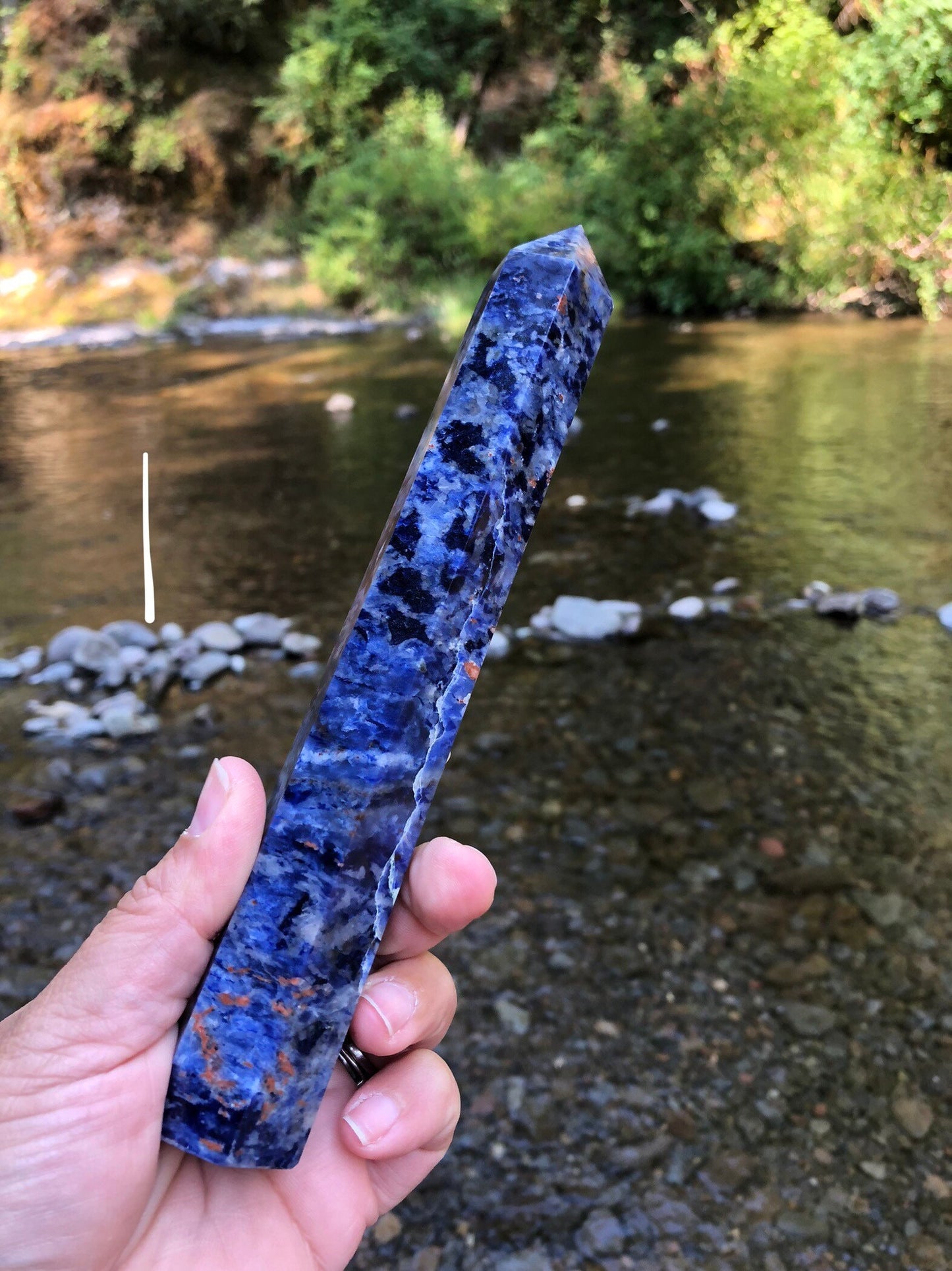 Sodalite Tower || Crystal Healing Tall & Skinny || Dark Blue || High Quality || Calm || Harmony || Reiki Stone || Chakras || Meditation